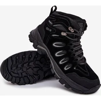 Pánská obuv Pánské kožené trekové boty Big Star HI-POLY SYSTEM – černé Velikost: 43