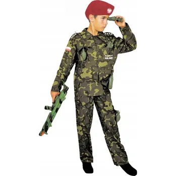 Karnevalový kostým Kostým Polský vojáka 146/152 Military Maskáčový Militaria Army