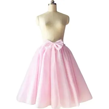 Dámská sukně Tylová sukně s mašlí pro nevěstu či družičku na svatbu Barva: Růžová