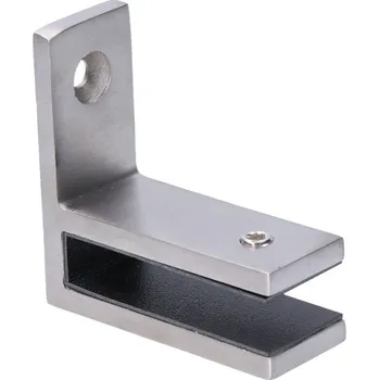 Zábradlí Úchyt skla na stěnu (70x70x28mm), pro sklo 12mm, broušená nerez K320 /AISI304