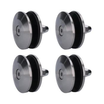 Zábradlí Držiak na sklenený prístrešok - set 4ks (pre sklo 8.00 - 12.76mm), brúsená nerez K320 /AISI304