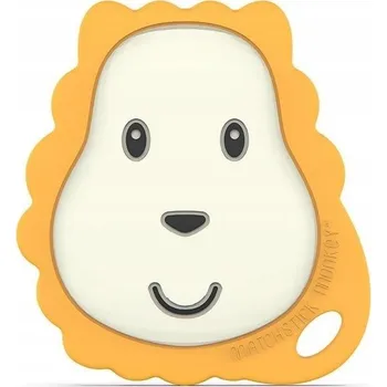 Ortodontické kousátko Matchstick Monkey silikonové žluté