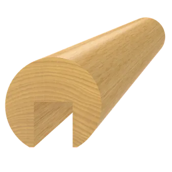 Zábradlí Dřevěný profil (ø42mm/L:3000mm) s drážkou 17x20mm, materiál: buk, broušený povrch bez nátěru, balení: PVC fólie, necinkovaný materiál