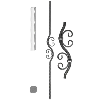 Kovaná výplň zábradlí H 900xL90mm,12x12mm,válcovaná ocel