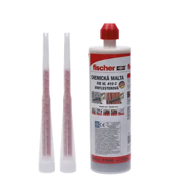 Průmyslové lepidlo Chemická injektážní malta FIS VL 410 C - výrobce Fischer - je hybridní vinylesterová pryskyřice bez styrenu s příměsí cementu