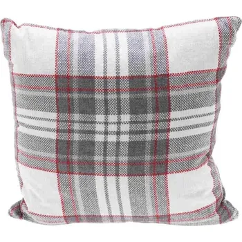 Polštář HOMESTYLING Dekorativní Polštář 45 x 45 cm kostka bílá/šedá