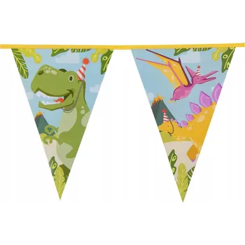 Boland Dino Junior - Girlanda s dinosaury, 6 metrů, zelená