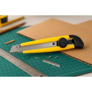 Pracovní nůž TOPTRADE nůž odlamovací Leader L-17 – 18 mm, plastový s kovovou výztuhou a šroubovou aretací (profi) (TOPTRADE nůž odlamovací, plastový, s kovovou výztuhou a šroubovou aretací, Leader L-17, 18mm, profi)