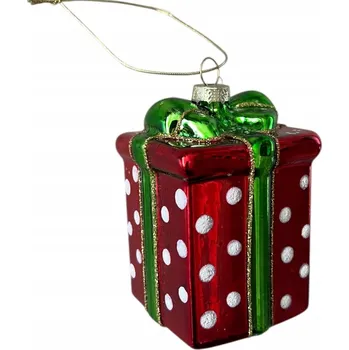 Vánoční ozdoba VÁNOČNÍ OZDOBA SKLENĚNÁ ZÁVĚSNÁ DEKORACE NA STROMEČEK DÁREK