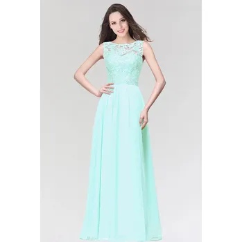 Dámské šaty Elegantní krajkové šaty bez rukávů s plisovaným pasem Barva: Mátová, Velikost: S