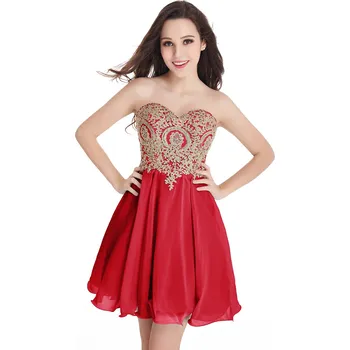 Dámské šaty Krátké korálkové koktejlové šaty bez rukávů pro večerní oslavy Barva: Červená, Velikost: 3XL