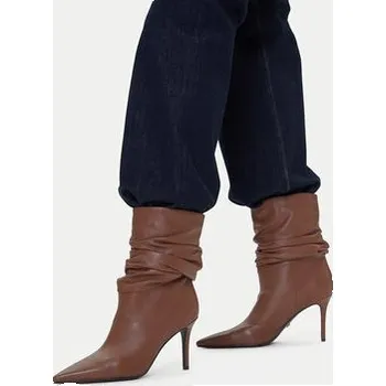 Dámské kozačky Polokozačky Gino Rossi EO-LUNA-LT681 Hnědá 37