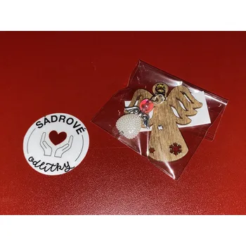 HandMade by VeJa Andílek na dřevěném andílku (malé srdce)