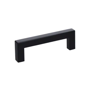 Zábradlí Nerezová úchytka (madlo) pro rozteč 96mm (108x96mm madlo 12x12mm, výška 32mm), dutá, barva: černá, nerez K320 /AISI304, balení obsahuje šrouby