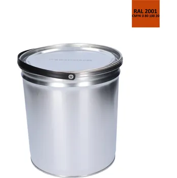 barva a nátěr na dřevo Barva antikorozní polomatná na zinek 5 kg červený-pomeranč