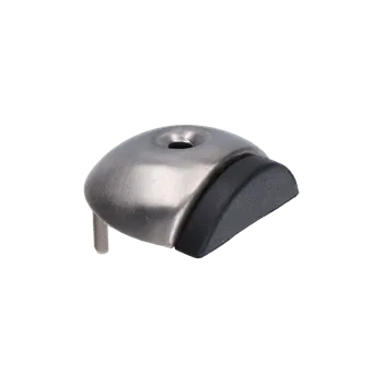 Nerezový doraz dveří s gumou (56x46x18 mm), broušená nerez K320 / AISI304