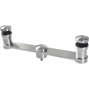 Boční kotvení na sklo 6-16 mm (ploché), dvě bodové svorky skla ø 30 mm, broušená nerez K320 /AISI304, balení obsahuje gumičky na sklo