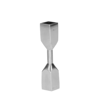 Zábradlí Spoj na ohnutí 10x10mm (L: 75 mm), broušená nerez K320 /AISI304