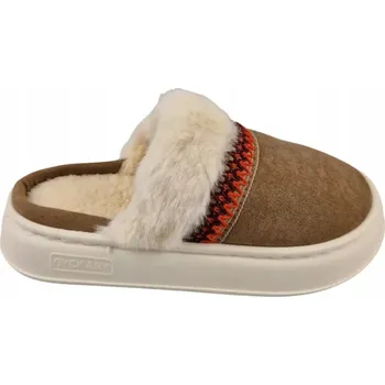 Pracovní obuv Dámské nadýchané domácí Pantofle , pohodlné a teplé, Filippo světle hnědé, vel. 40-41