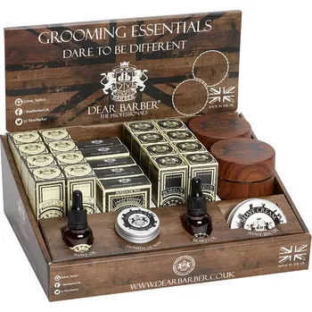 Dárková krabička Prezentační box s produkty na vousy a holení DEAR BARBER Top display unit Grooming