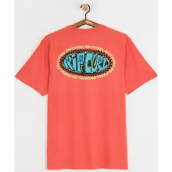 Pánské tričko Rip Curl Raw Energy De Oval (rose sky) M, oranžová