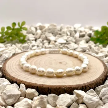 Náramek Certom Provázkový náramek Říční perly 0360