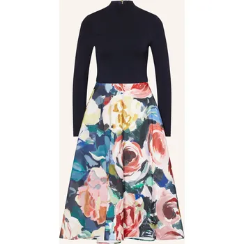 Dámské šaty Ted Baker Dámské Šaty Patriia Z Kombinace Materiálů, tmavě...