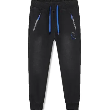 Chlapecké oblečení ZATEPLENÉ KALHOTY IMITUJÍCÍ RIFLE, velikost 146-164 Barva: Černá, Velikost: 158