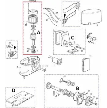 PRRO01 kit statoru 110x66h50 230V pro Robo1000/ Thor
