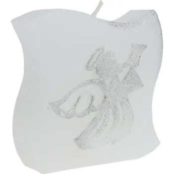 Svíčka Svíčka Anděl s trubkou 7,5 cm (Ručně malovaná vánoční svíčka)