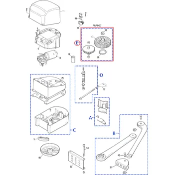 Pohon brány PRPP07 set převodovky pro POP