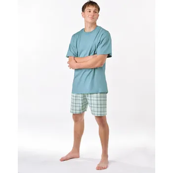 Pánské pyžamo krátké 79188P zelené vel.4XL - Gina