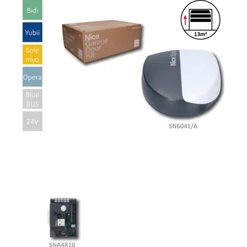 Pohon brány SPIN41 pohon pro sekční vrata do 13m2, 24V, 370W, 1000N, 1x el.SNA4R10 BlueBus, možno kombinovat s dráhou SNA30 nebo SNA6