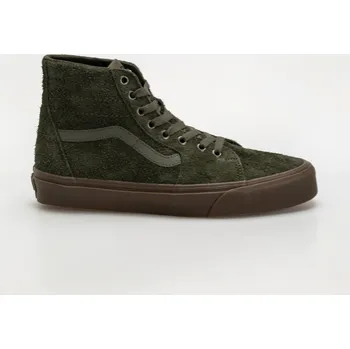 Pánské tenisky Vans Sk8 Hi Tapered (hairy suede olive/gum) 42.5, zelená