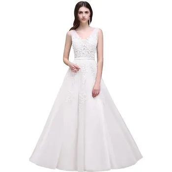 Dámské šaty Dlouhé krajkové šaty s průsvitným živůtkem a výstřihem do V Barva: Bílá, Velikost: 3XL