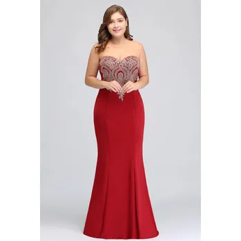 Dámské šaty Dlouhé šaty se zlatými aplikacemi a hlubokým výstřihem do V Barva: Bordová, Velikost: XL