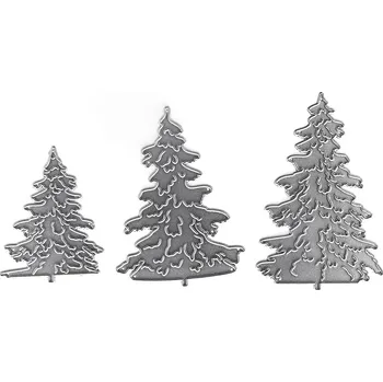 Řezačka papíru dp Craft Stromky 3ks - vyřezávací kovová šablona