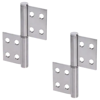 pant Nerezové panty 2ks, 100x75x2.5mm,max. nosnost: 70 kg, broušená nerez K320 /AISI304