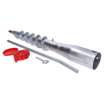 Zemní vrut Zemní vrut - kruhový s vymezeními 26-55x560 mm, utahovací tyč v balení, žárový zinek