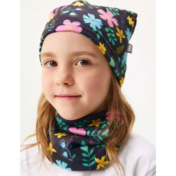 Nákrčník Dětský nákrčník Unuo fleec Basic Kytičky oboustranný