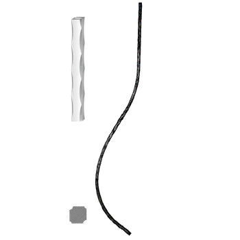 Zábradlí Kovaná výplň zábradlí H 900xL160mm,12x12mm,válcovaná ocel