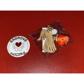 HandMade by VeJa Andílek na dřevěném andílku ll. (velké srdce)