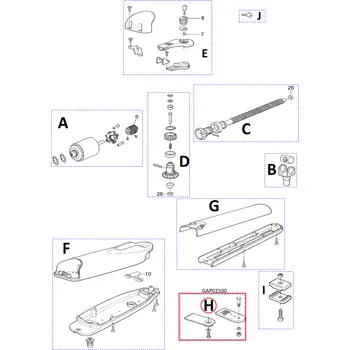 GAP02500 (GAP02600) konzola pro WG2024/ WG3524 - 2 páry