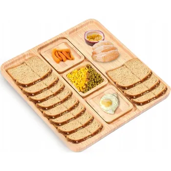 DESKA TÁC PRO SERÍROVÁNÍ SÝRŮ, UZENIN A JINÝCH CHUTOVEK, DŘEVĚNÝ PODNOS 33x33 cm