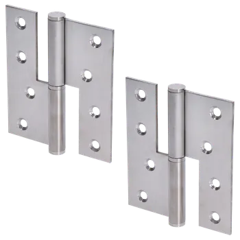 pant Nerezové panty 2ks (levé), 100x88x2.5mm, max. nosnost: 80 kg (2 panty), broušená nerez K320 /AISI304