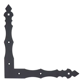 Dekorativní/ozdobnýrohovník 300x300x40mm, 4.0mm, černé práškování, počet 5.0mm dier-6ks