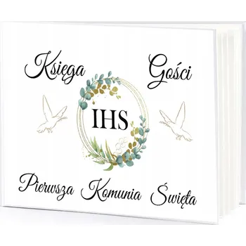 Fotoalbum Kniha hostů I Svaté Přijímání s IHS 29x20 cm 50 listů 100 čistých stran