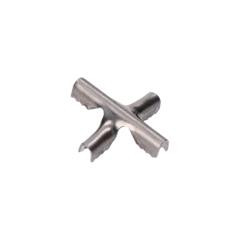 Nerezová lisovací spojka (tvar +) pro dvě 2,0 mm lanka