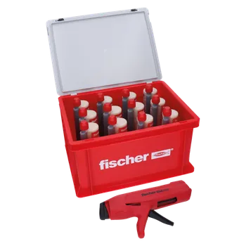 Hmoždinka Praktický montážny box Fischer HWK obsahujúci 12 x chemickú maltu Fischer FIS V Plus 360 + pištoľ grátis