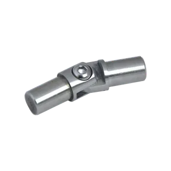 Spoj nastavitelný (0-100°) plný materiál, s kloubem na trubku ø 16 mm, broušená nerez K320 / AISI304